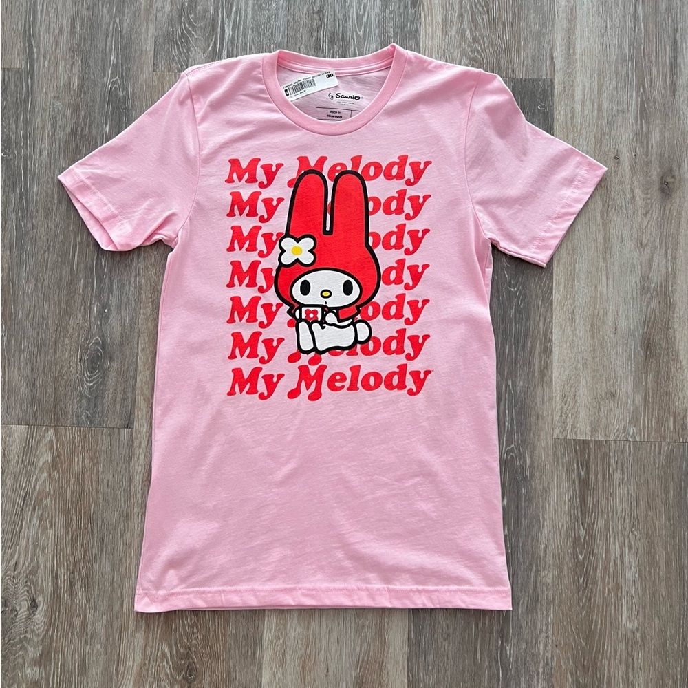 Hello Kitty by Sanrio Pink Short Sleeve T-shirt Top Size S Small Melody - Picture 4 of 7